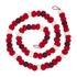 Hand Felted Wool Christmas Garland - Red, Maroon, and Cream Balls - 6' - ARCADIA HOME